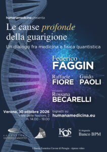 Convegno a Verona il 10 ottobre 2026. Le cause profonde della guarigione.